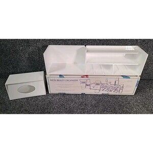 NEW Vintage Avon Vanity Organizer Tray Lipstick Holder Makeup counter white